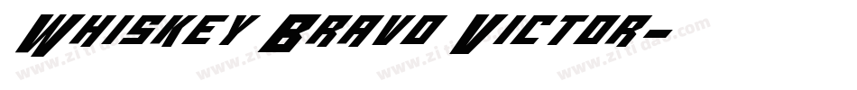 Whiskey Bravo Victor字体转换